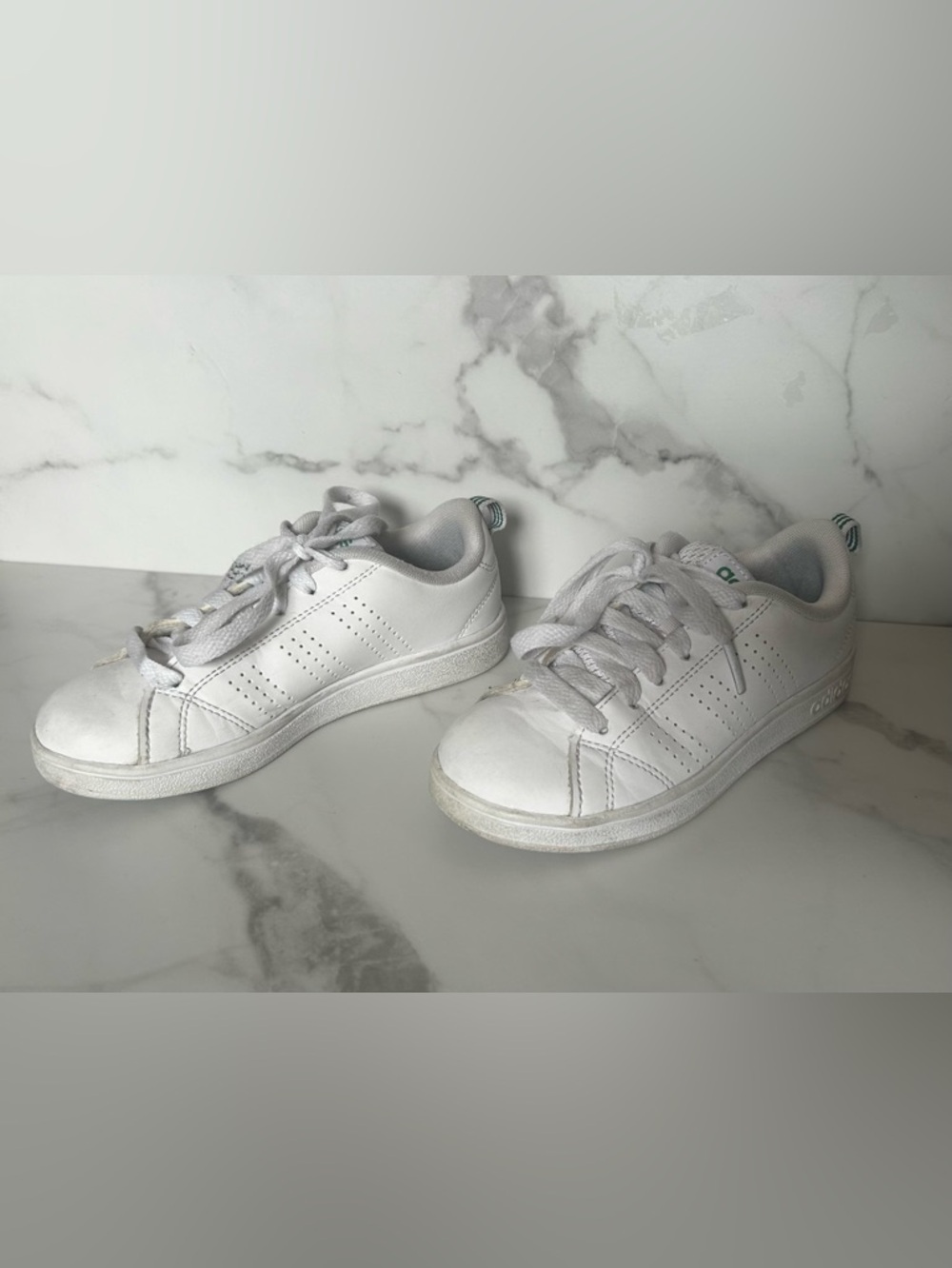 adidas Kids White Lace-Up Low Top Sneakers